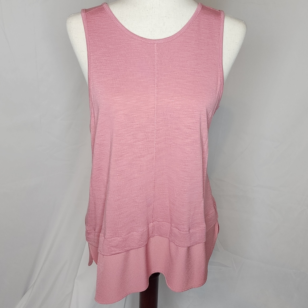 J Crew Pink Tank Top with back Keyhole Size M